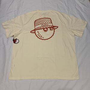 Malbon Golf sz S Bucket Hat Bon Script SS Logo T-shirt Round Cream 100% Cotton
